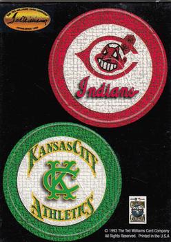 1993 Ted Williams - Pog Cards #NNO Cleveland Indians / Kansas City Athletics Front