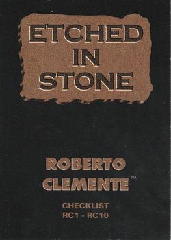 1993 Ted Williams - Roberto Clemente: Etched in Stone #ES10 Roberto Clemente Front