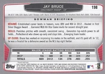 2013 Bowman #198 Jay Bruce Back