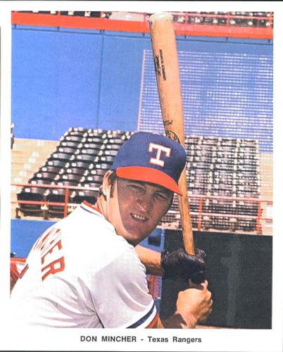 1972 Texas Rangers Color Picture Pack #NNO Don Mincher Front