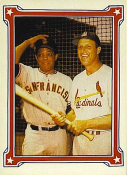 1984 Galasso Willie Mays #30 Willie Mays / Stan Musial Front