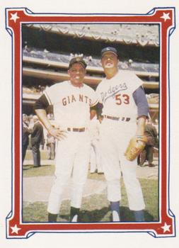 1984 Galasso Willie Mays #35 Willie Mays / Don Drysdale Front
