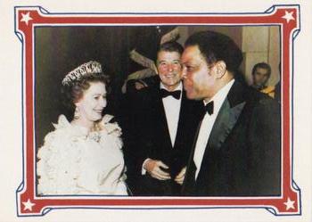 1984 Galasso Willie Mays #39 Willie Mays / Queen Elizabeth / Ronald Reagan Front