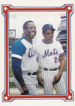 1984 Galasso Willie Mays #52 Willie Mays / Hank Aaron Front