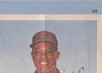 1984 Galasso Willie Mays #69 Willie Mays Back