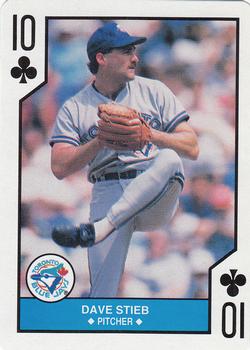 1990 U.S. Playing Card Co. Major League All-Stars Playing Cards #10♣ Dave Stieb Front