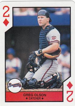 1990 U.S. Playing Card Co. Major League All-Stars Playing Cards #2♦ Greg Olson Front