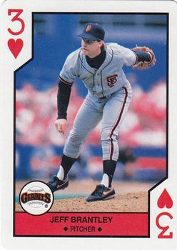 1990 U.S. Playing Card Co. Major League All-Stars Playing Cards #3♥ Jeff Brantley Front