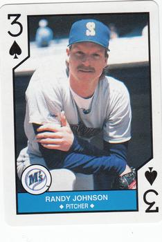 1990 U.S. Playing Card Co. Major League All-Stars Playing Cards #3♠ Randy Johnson Front