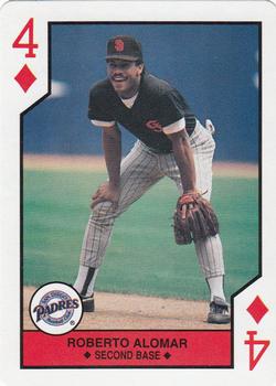 1990 U.S. Playing Card Co. Major League All-Stars Playing Cards #4♦ Roberto Alomar Front