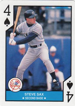 1990 U.S. Playing Card Co. Major League All-Stars Playing Cards #4♠ Steve Sax Front