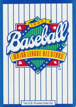1990 U.S. Playing Card Co. Major League All-Stars Playing Cards #10♥ Benito Santiago Back
