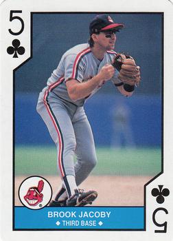 1990 U.S. Playing Card Co. Major League All-Stars Playing Cards #5♣ Brook Jacoby Front