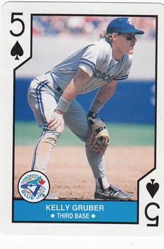 1990 U.S. Playing Card Co. Major League All-Stars Playing Cards #5♠ Kelly Gruber Front