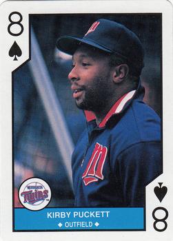 1990 U.S. Playing Card Co. Major League All-Stars Playing Cards #8♠ Kirby Puckett Front