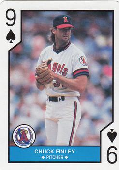 1990 U.S. Playing Card Co. Major League All-Stars Playing Cards #9♠ Chuck Finley Front