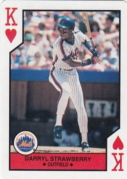 1990 U.S. Playing Card Co. Major League All-Stars Playing Cards #K♥ Darryl Strawberry Front