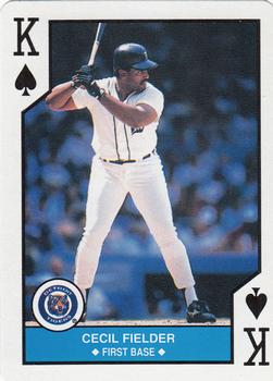 1990 U.S. Playing Card Co. Major League All-Stars Playing Cards #K♠ Cecil Fielder Front