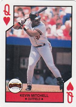 1990 U.S. Playing Card Co. Major League All-Stars Playing Cards #Q♥ Kevin Mitchell Front