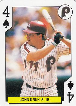 1991 U.S. Playing Card Co. Major League All-Stars Playing Cards #4♠ John Kruk Front