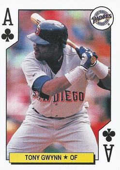 1991 U.S. Playing Card Co. Major League All-Stars Playing Cards #A♣ Tony Gwynn Front