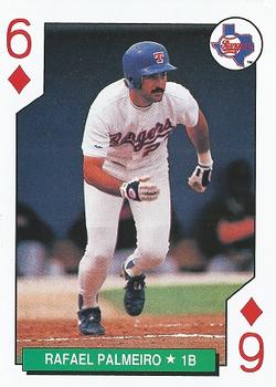 1991 U.S. Playing Card Co. Major League All-Stars Playing Cards #6♦ Rafael Palmeiro Front