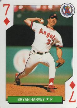 1991 U.S. Playing Card Co. Major League All-Stars Playing Cards #7♦ Bryan Harvey Front