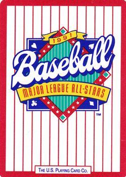 1991 U.S. Playing Card Co. Major League All-Stars Playing Cards #Q♣ Chris Sabo Back