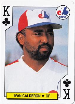 1991 U.S. Playing Card Co. Major League All-Stars Playing Cards #K♣ Ivan Calderon Front