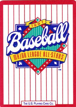 1991 U.S. Playing Card Co. Major League All-Stars Playing Cards #9♠ Felix Jose Back