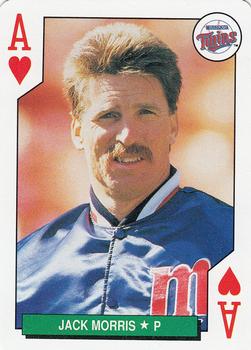 1991 U.S. Playing Card Co. Major League All-Stars Playing Cards #A♥ Jack Morris Front