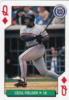 1991 U.S. Playing Card Co. Major League All-Stars Playing Cards #Q♦ Cecil Fielder Front