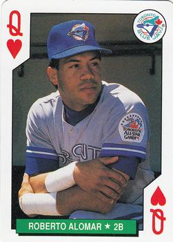 1991 U.S. Playing Card Co. Major League All-Stars Playing Cards #Q♥ Roberto Alomar Front