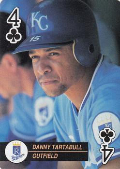 1992 U.S. Playing Card Co. Baseball Aces Playing Cards #4♣ Danny Tartabull Front