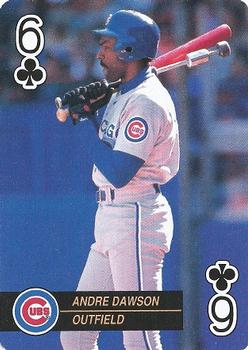 1992 U.S. Playing Card Co. Baseball Aces Playing Cards #6♣ Andre Dawson Front