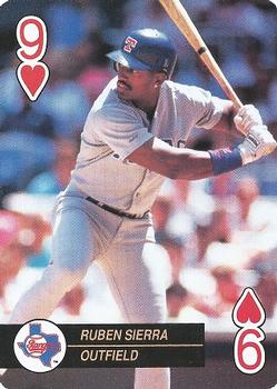 1992 U.S. Playing Card Co. Baseball Aces Playing Cards #9♥ Ruben Sierra Front