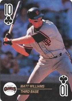 1992 U.S. Playing Card Co. Baseball Aces Playing Cards #10♣ Matt Williams Front