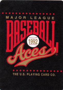 1992 U.S. Playing Card Co. Baseball Aces Playing Cards #7♣ Frank Thomas Back