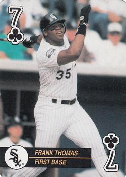 1992 U.S. Playing Card Co. Baseball Aces Playing Cards #7♣ Frank Thomas Front