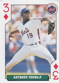 1992 Bicycle Rookies Playing Cards #3♦ Anthony Young Front