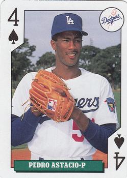 1992 Bicycle Rookies Playing Cards #4♠ Pedro Astacio Front