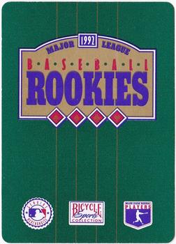 1992 Bicycle Rookies Playing Cards #8♦ Lenny Webster Back