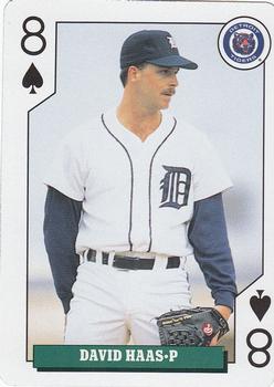1992 Bicycle Rookies Playing Cards #8♠ David Haas Front