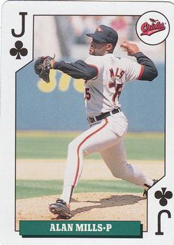 1992 Bicycle Rookies Playing Cards #J♣ Alan Mills Front