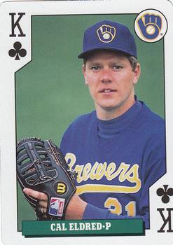 1992 Bicycle Rookies Playing Cards #K♣ Cal Eldred Front
