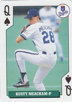 1992 Bicycle Rookies Playing Cards #Q♠ Rusty Meacham Front
