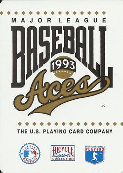 1993 Bicycle Aces Playing Cards #NNO Cover Card Back
