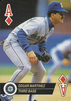 1993 Bicycle Aces Playing Cards #A♦ Edgar Martinez Front