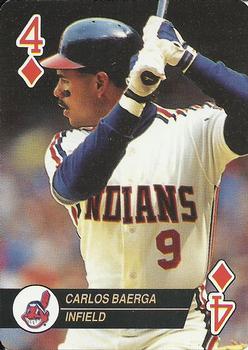 1993 Bicycle Aces Playing Cards #4♦ Carlos Baerga Front