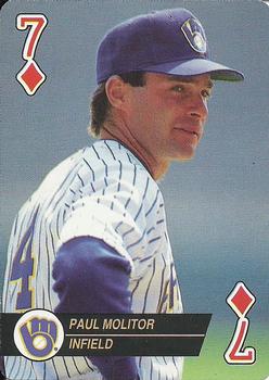 1993 Bicycle Aces Playing Cards #7♦ Paul Molitor Front